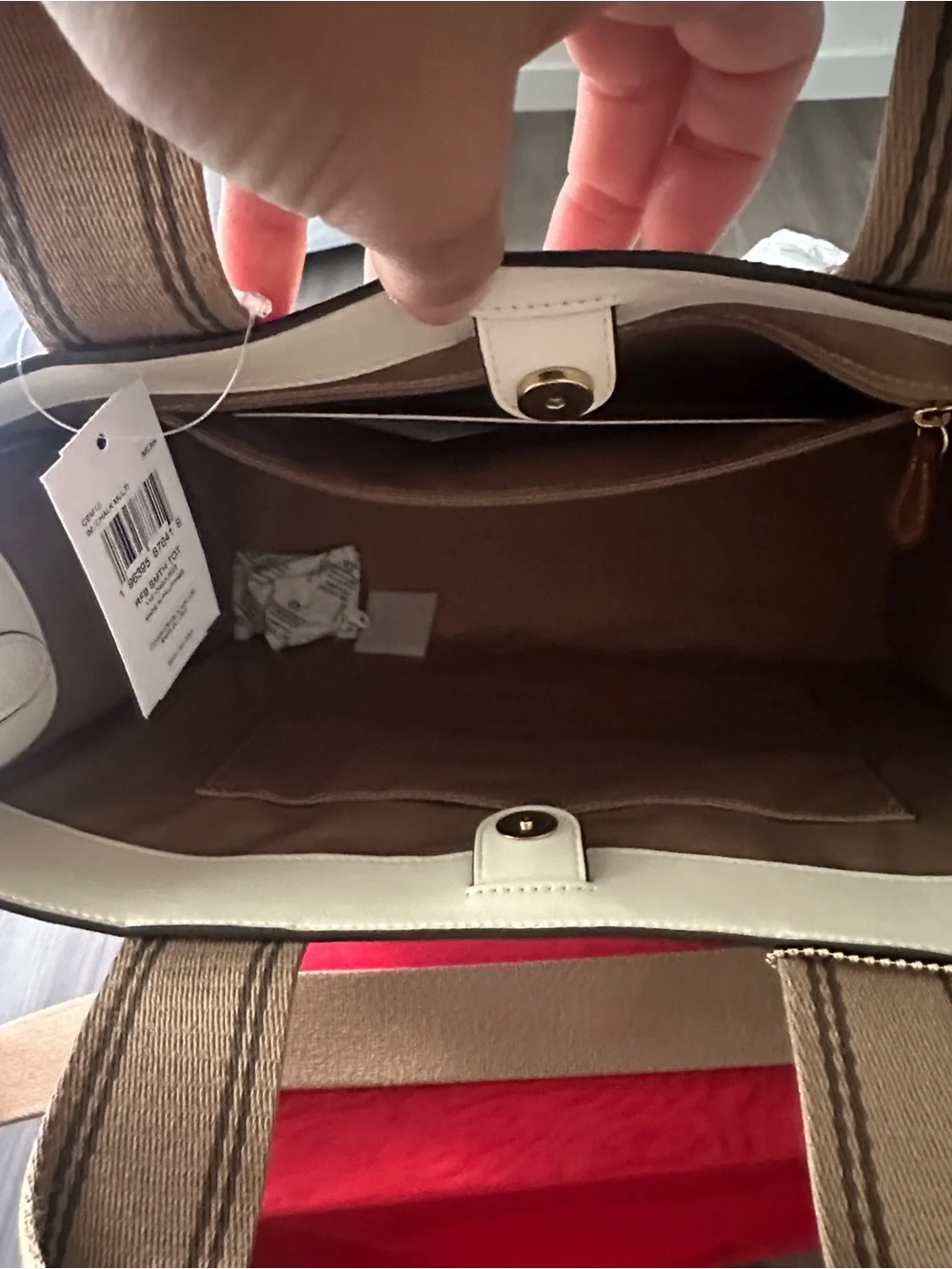 Coach Tote Bag Gold/Chalk Multi - Picture 4 of 7